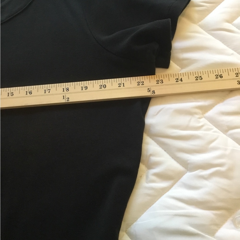 RAFAELLA Keyhole neckline Black T-shirt size 1X Short sleeve 100% soft cotton - Picture 6 of 7
